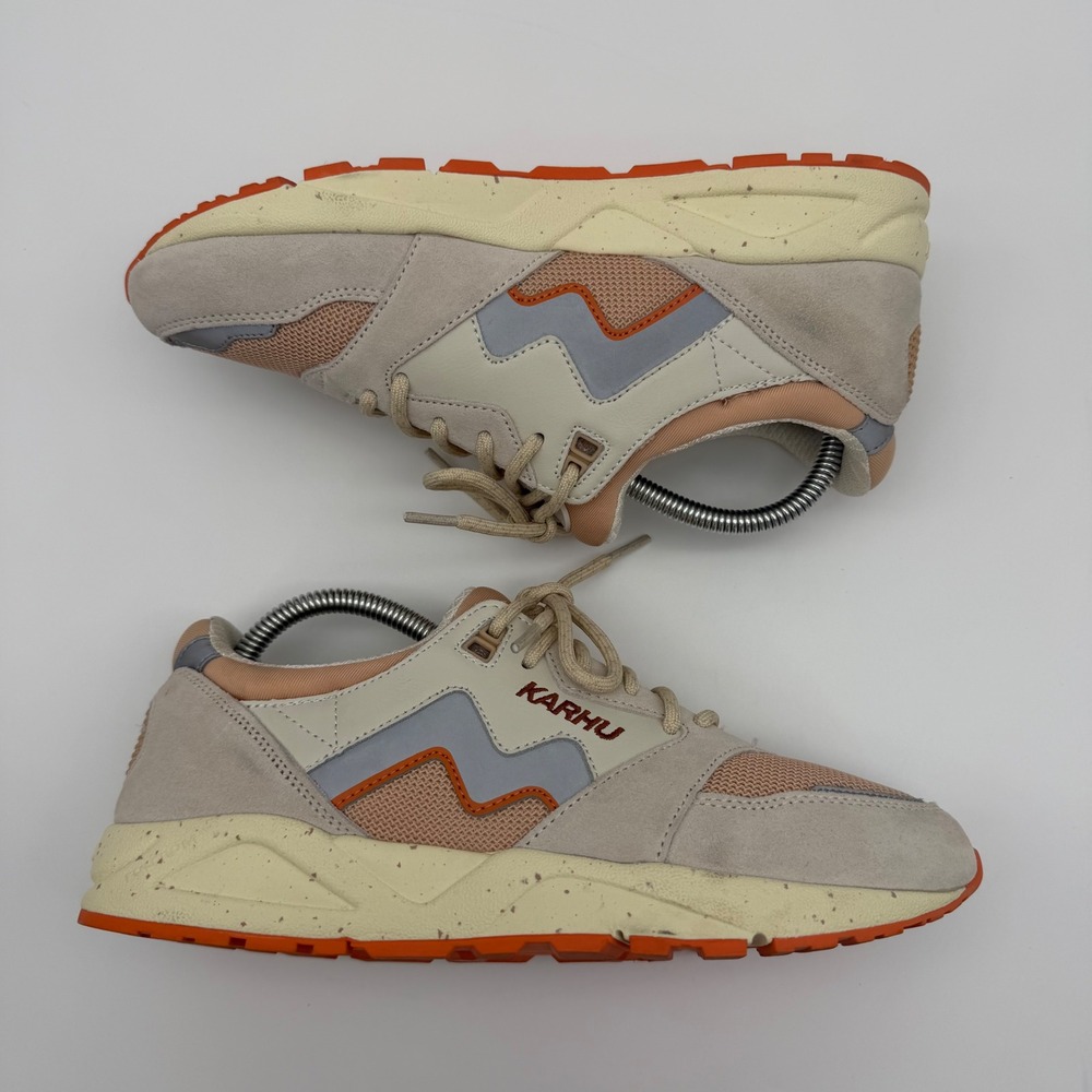 Karhu Aria 95 Sneakers Mens 7 Peach Gray Suede Mesh Athletic Running Shoes